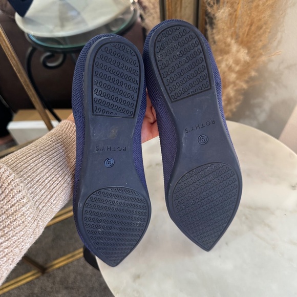 Rothy's The Point Maritime Navy Pointed Toe Slip On Shoes Washable Flats Size 7 - Picture 6 of 10